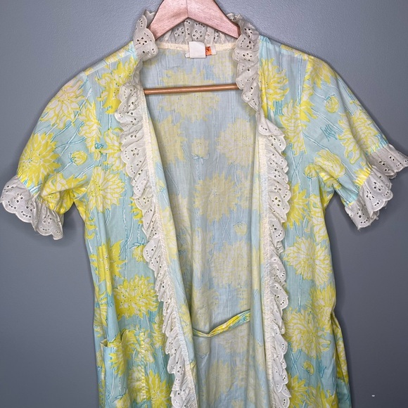The Lilly Lilly Pulitzer Vintage 60s/70s Maxi Wrap Dress Hostess Gown Palm Beach - Picture 9 of 16